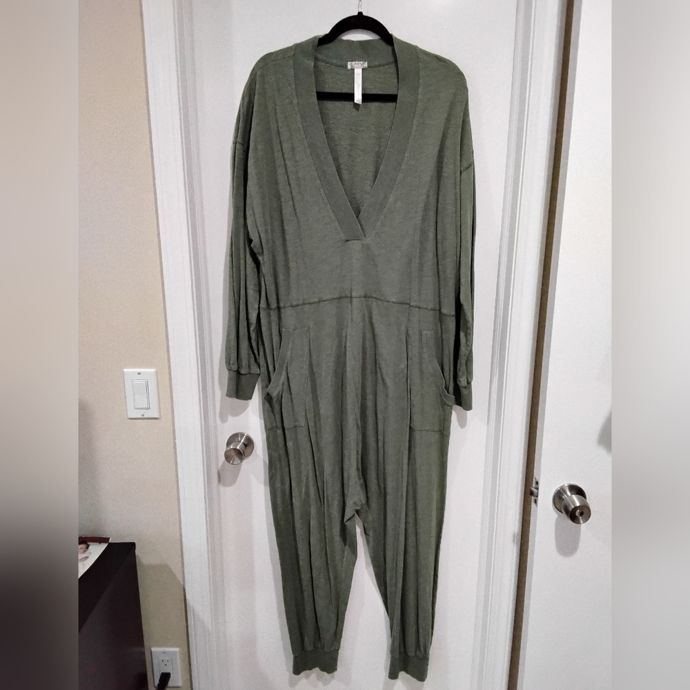 Free People Olive Green Jumpsuit